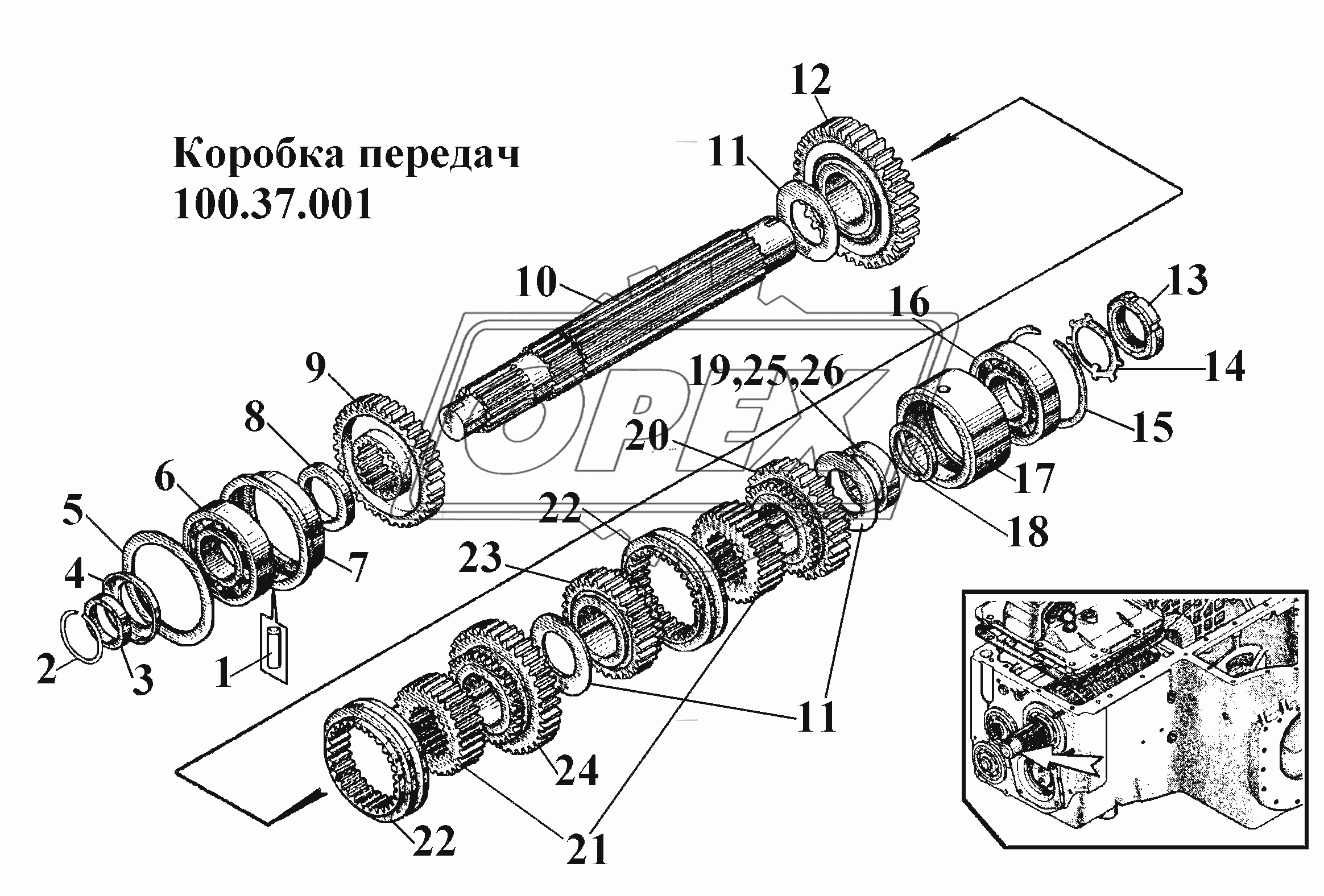 Коробка передач 100.37.001 (2)