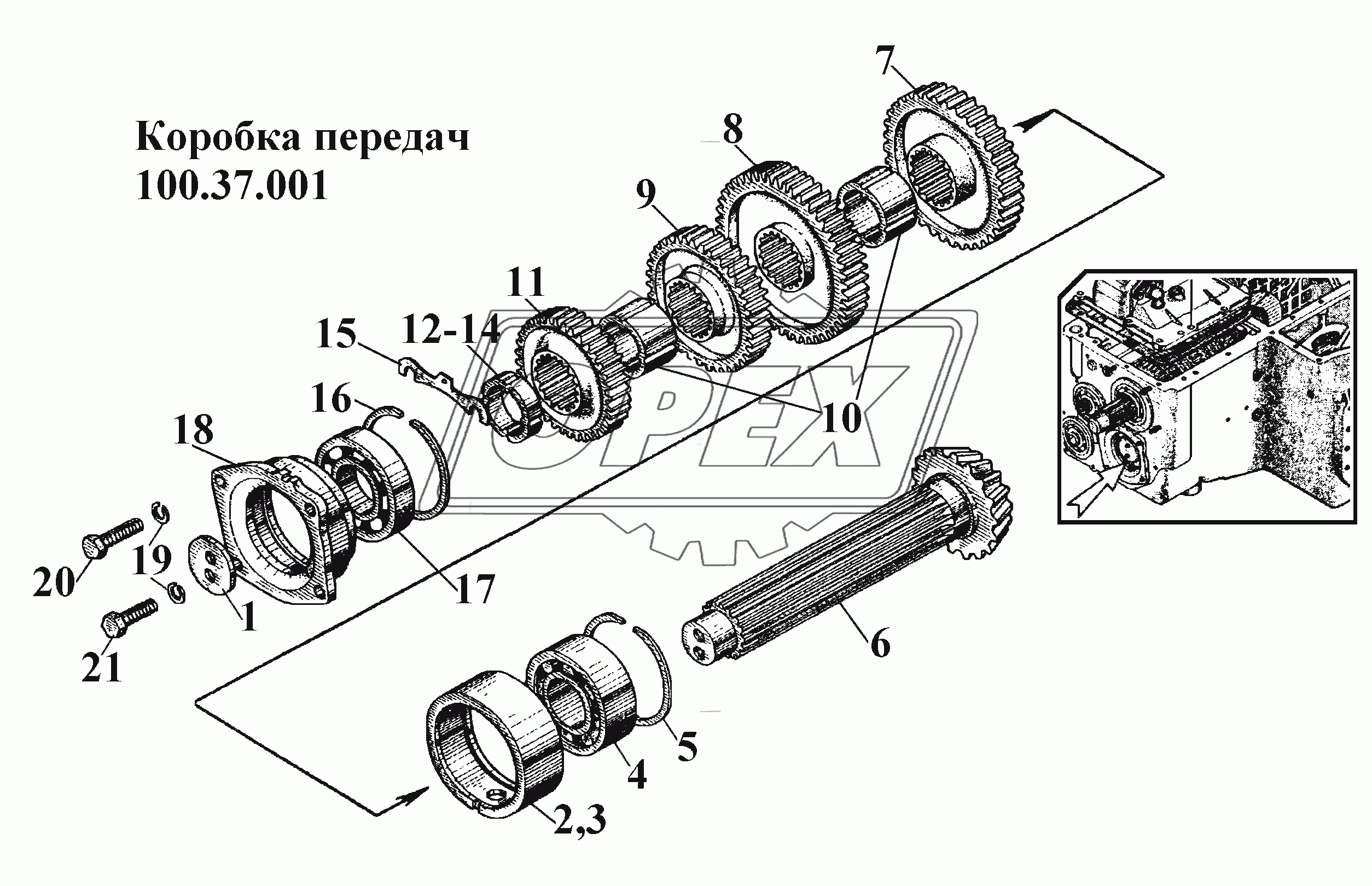 Коробка передач 100.37.001 (3)