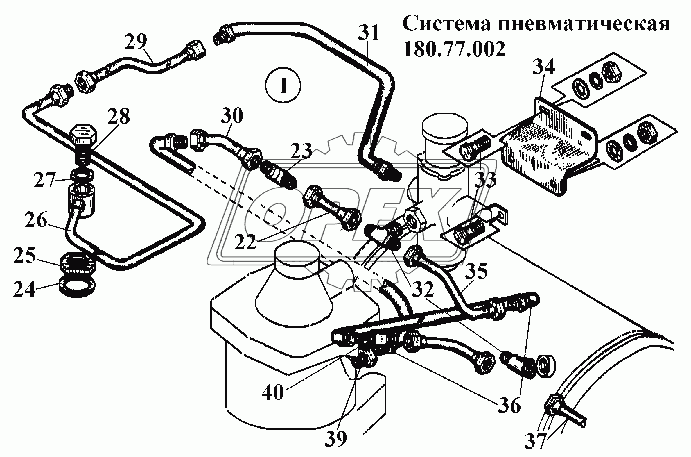 Система пневматическая 180.77.002 (2)