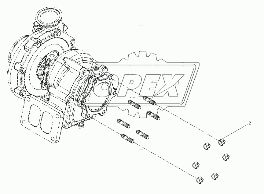 Rear Exhaust Manifold Group