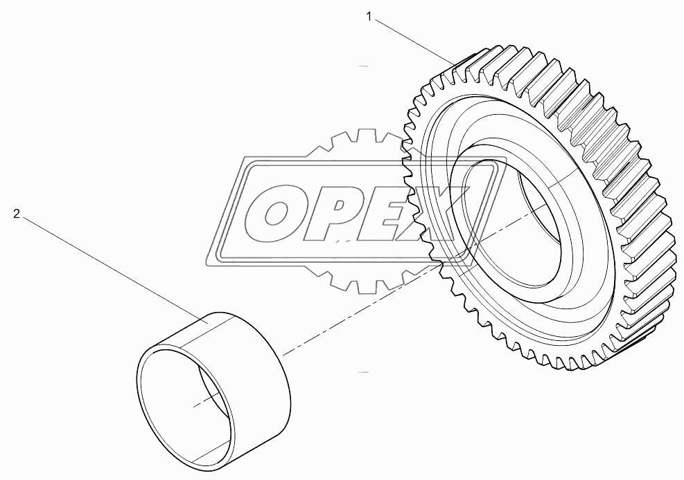 Intermediate gear assembly