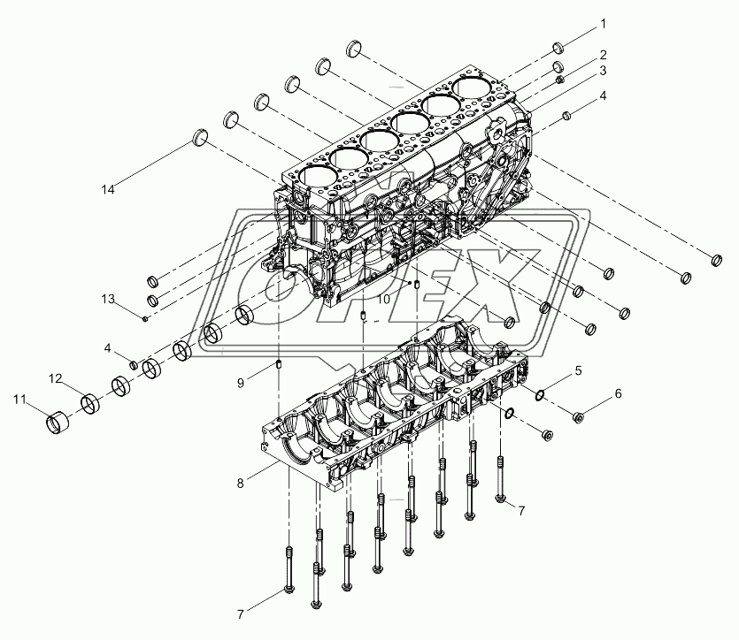 Pre-assembled cylinder block