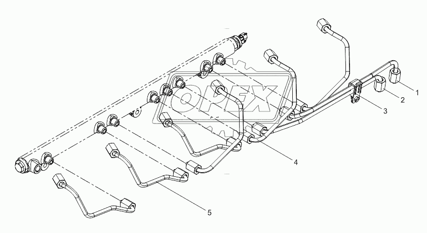 High pressure pipe assembly