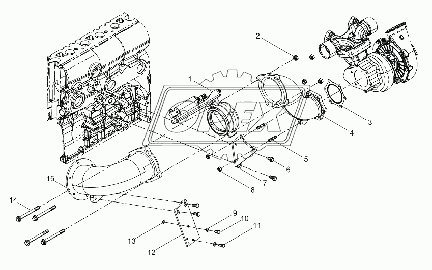 Rear Exhaust Manifold Group