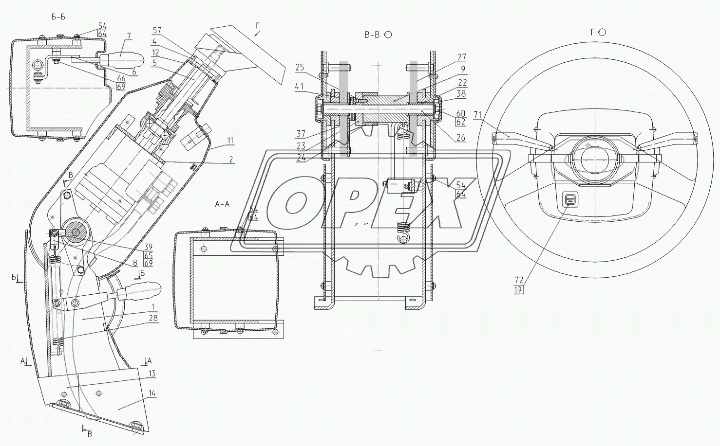 Колонка рулевая