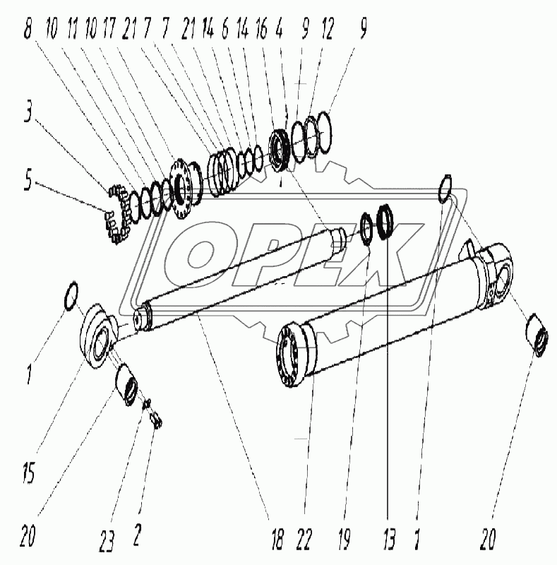 203040000000 20 Гидроцилиндр рукояти