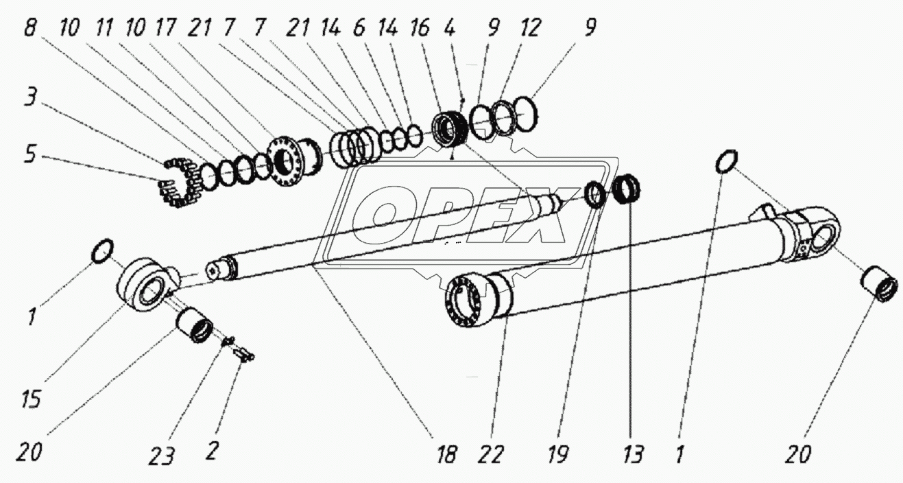 203040000000 20 Гидроцилиндр рукояти