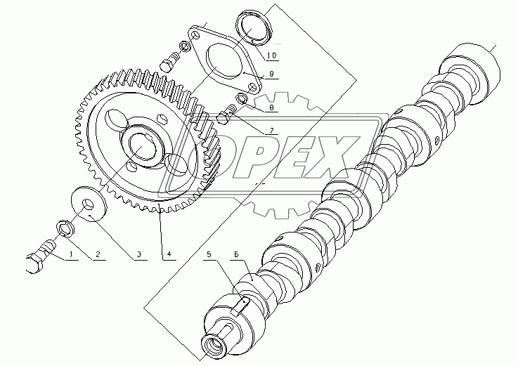 D30-1006000A Распределительный вал в сборе