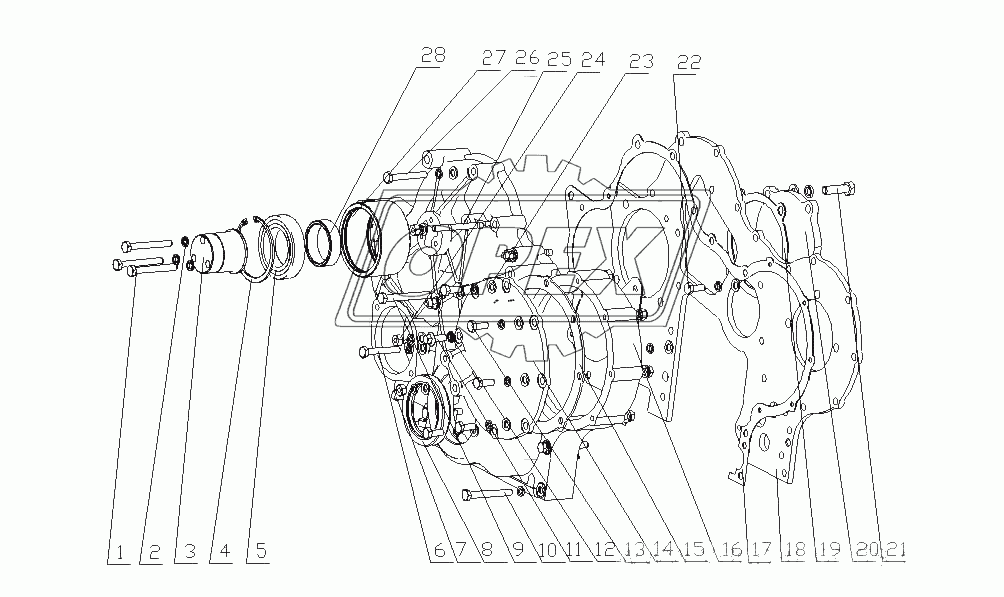 D21F1-1002200/12 Часть корпуса распределительной шестерни