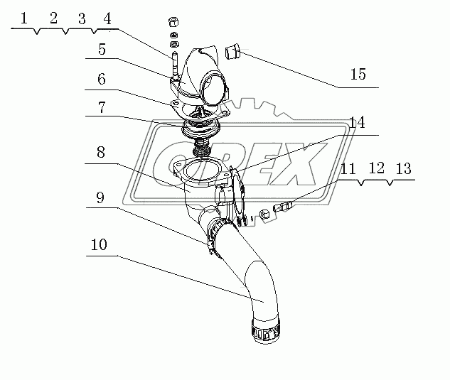 D12F1-1306000 Термостат в сборе