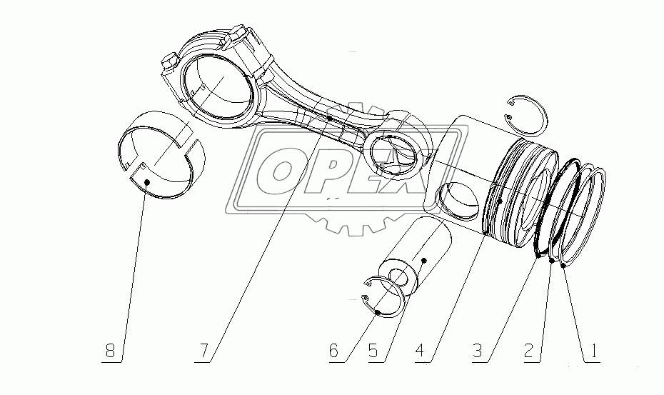 D0200-1004000 Поршень и шток поршня в сборе