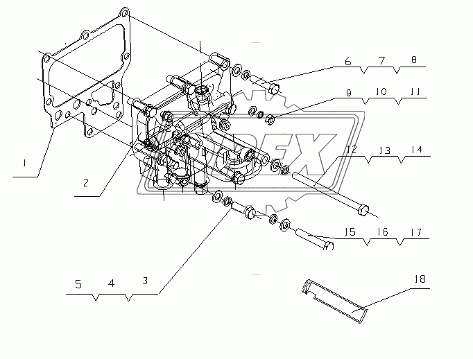 D0801-1013000 Маслоохладитель в сборе