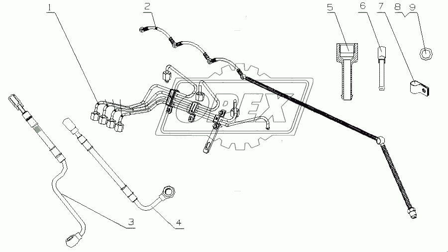 D08FA-1104000 Топливопровод в сборе