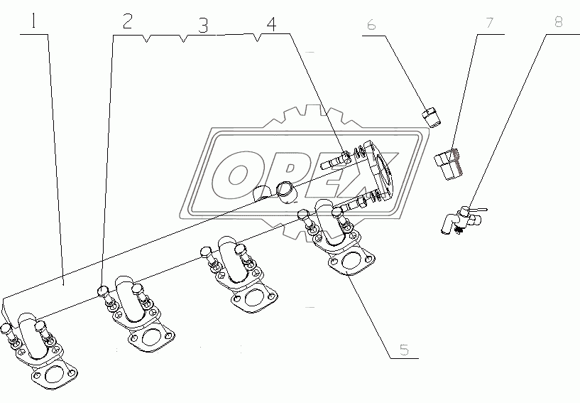 D08WH-1303000 Водопроводная труба и шланг для радиатора в сборе