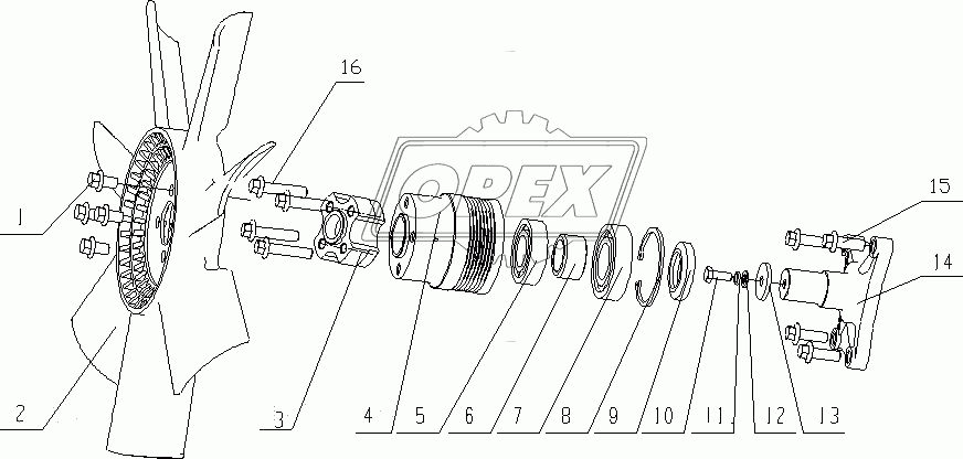 D08FA-1308000 Вентилятор в сборе