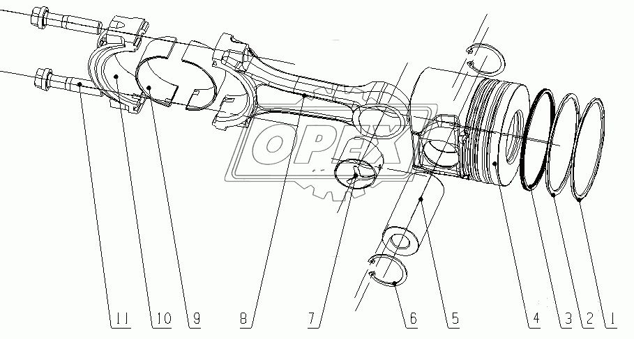 D0200-1004000 Поршень и шток поршня в сборе