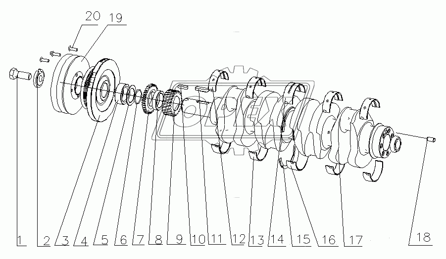 D08ND-1005000 Амортизатор вибрации коленвала в сборе