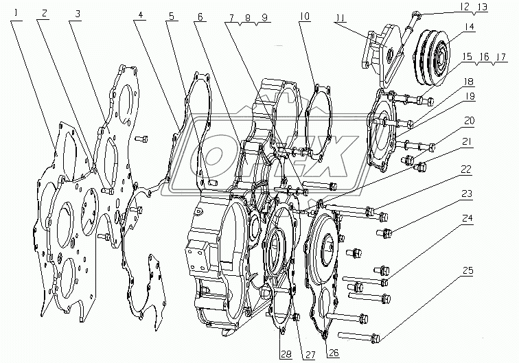 E1202-1002200 Части корпуса шестерни