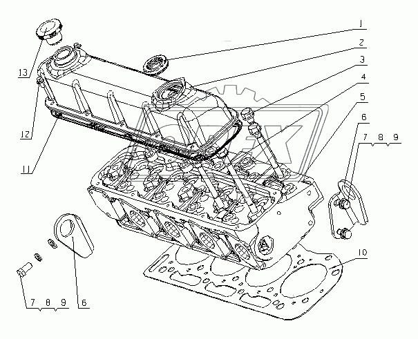 1530-1003000 Головка цилиндров и крышка головки цилиндров