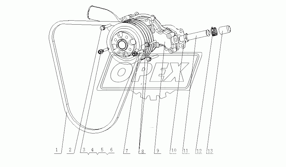 E0235-1307000 Водный насос в сборе