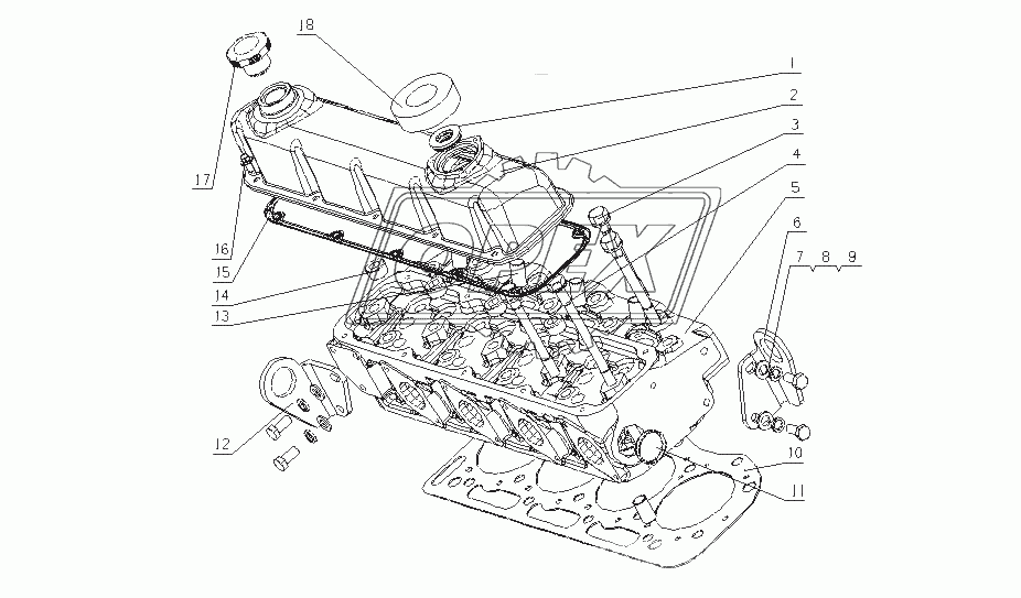 E1206-1003000 Головка цилиндров и крышка головки цилиндров в сборе