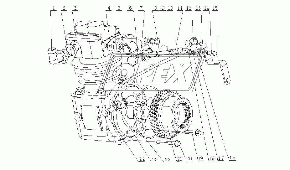 F31D1-3509000/04 Пневматический компрессор в сборе