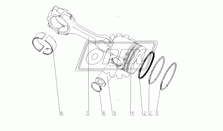 F3000-1004000/14 Поршень и шток поршня в сборе