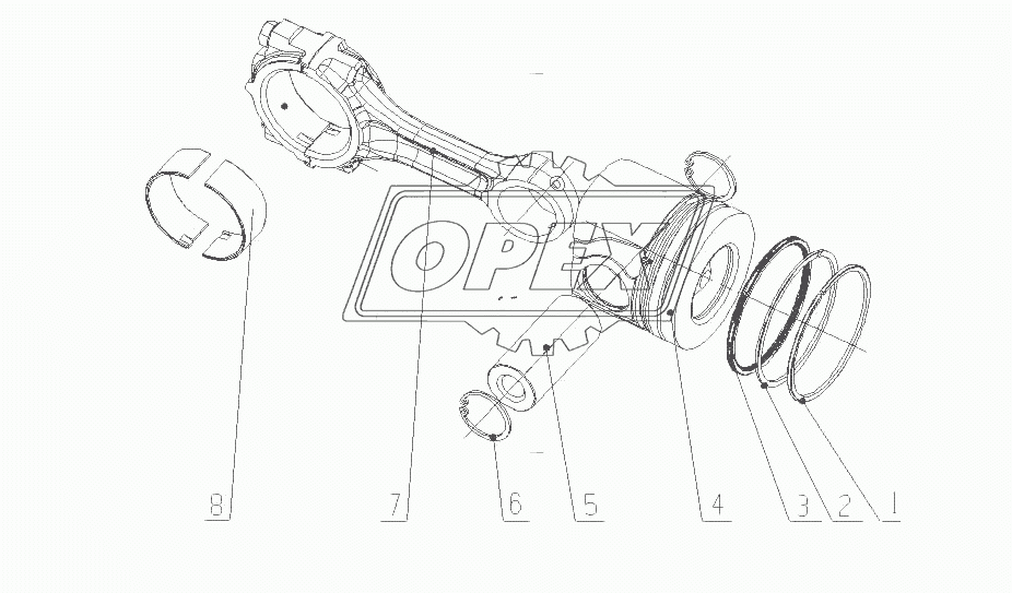 F5000-1004000 Поршень и шток поршня в сборе