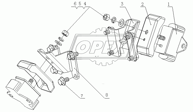 F34LA-1001000/04 Подвеска двигателя в сборе