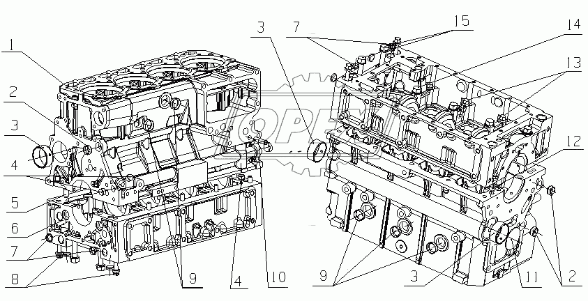 F6000-1002100/04 Блок цилиндров в сборе