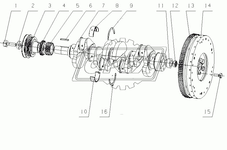 F3400-1005000/13 Амортизатор вибрации коленвала в сборе