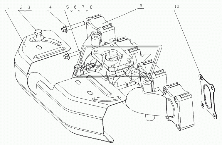 G25QA-1008200 Сборочный узел выпускной коллектор