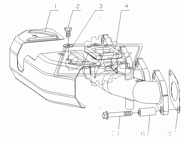 G0100-1008200 Выпускной коллектор в сборе