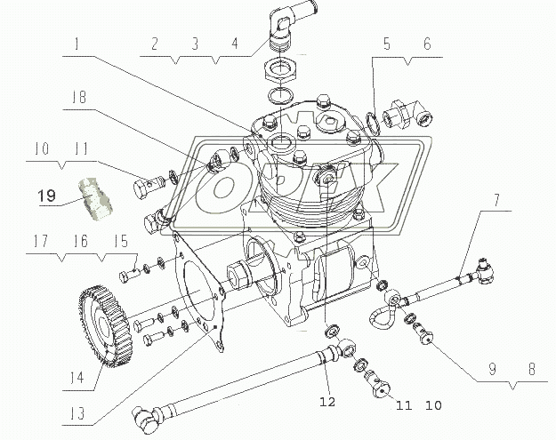 G2C0H-3509000/01 Пневматический компрессор в сборе