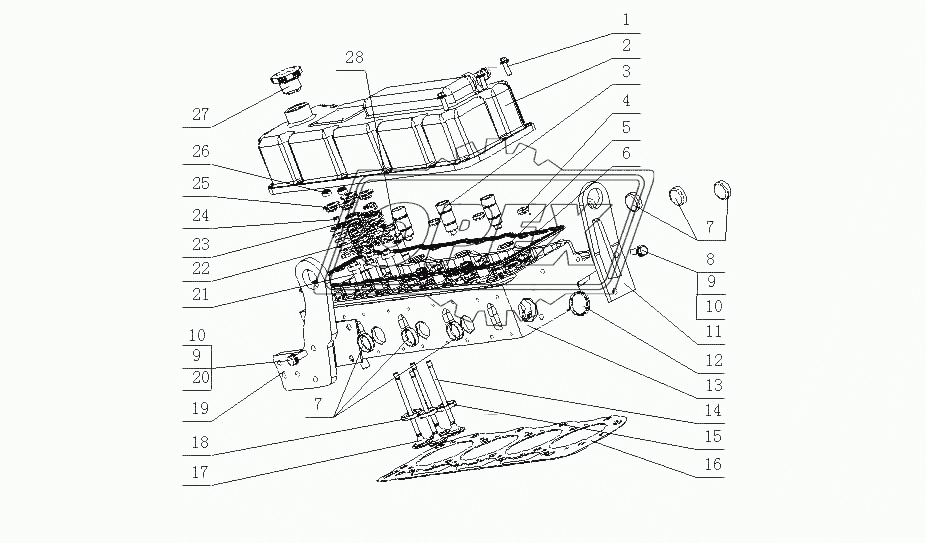 G2100-1003000 Головка цилиндров и крышка головки цилиндров в сборе