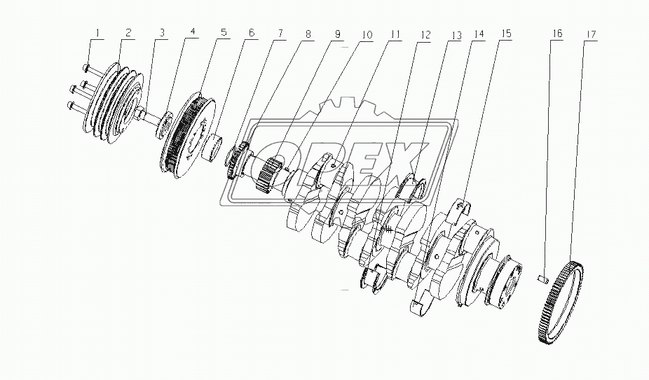 G2GQA-1005000 Амортизатор коленчатого вала в сборе