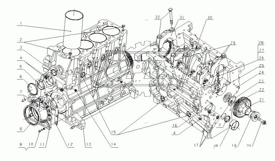 G2000-1002010A Часть блока цилиндров