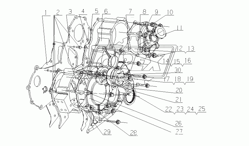 G29LA-1002200 Часть отсека передач