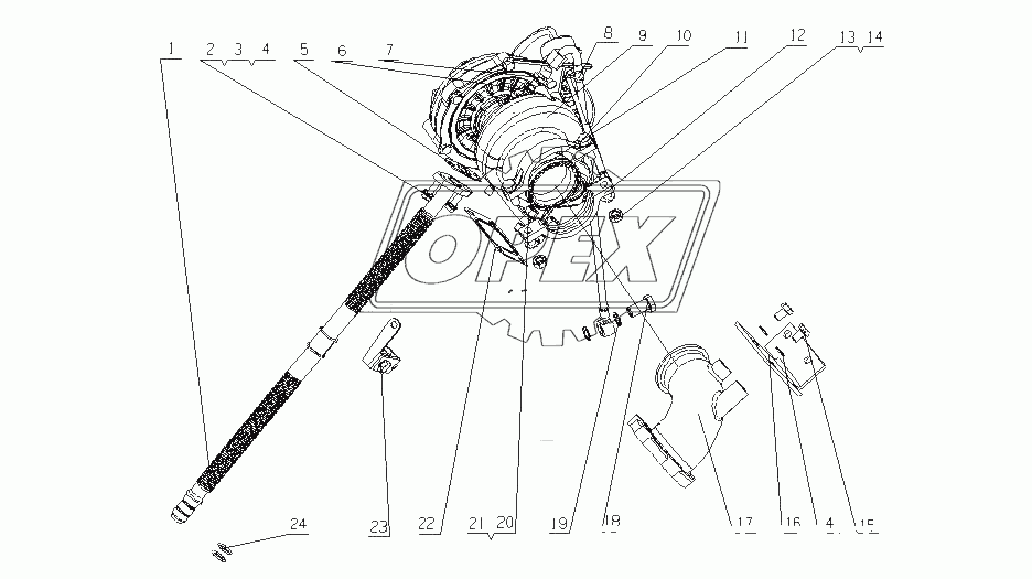 G25MA-1118000 Турбонагнетатель в сборе