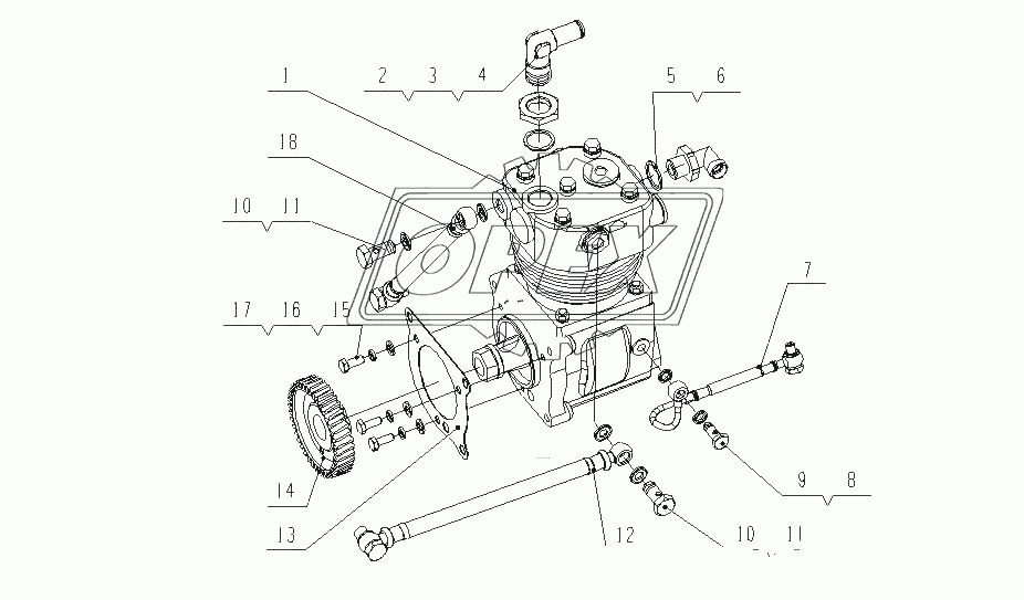 G0206-3509000 Пневматический компрессор в сборе