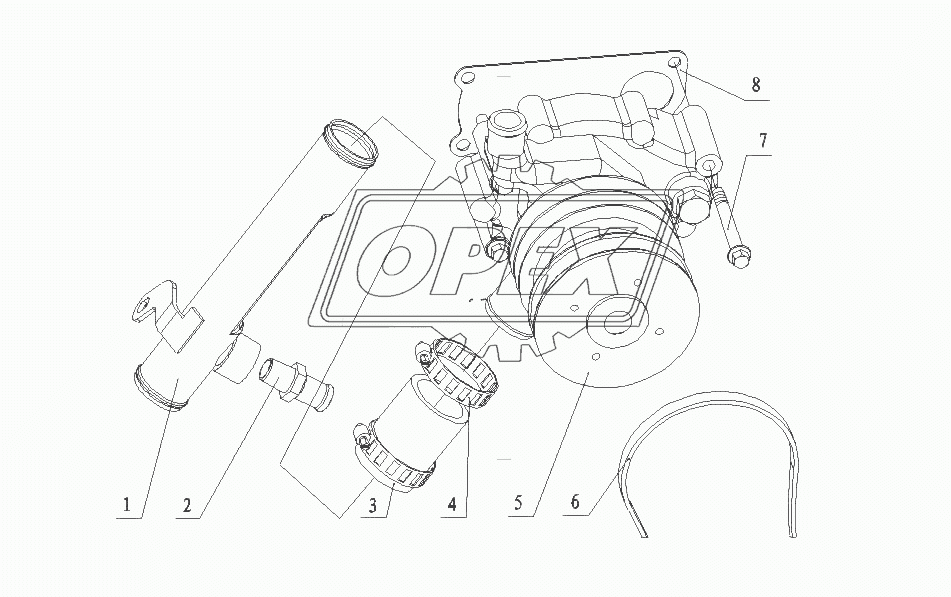 F51D2-1307000/02 Водный насос в сборе