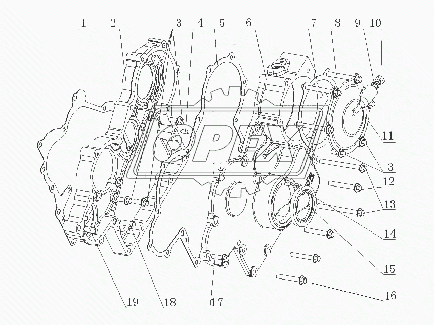 F5201-1002200/08 Части корпуса шестерни