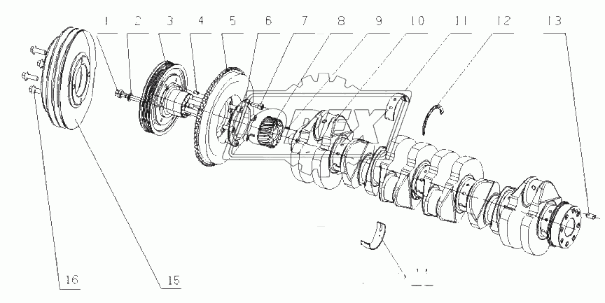 A68SA-1005000/02 Амортизатор вибрации коленвала в сборе