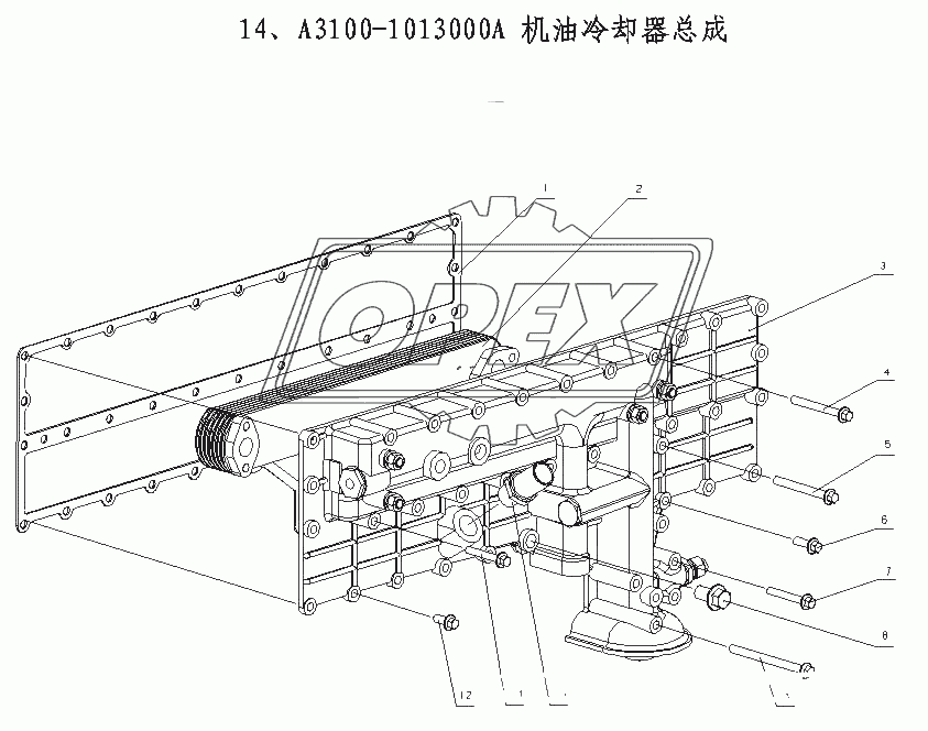 A3100-1013000A Маслоохладитель в сборе