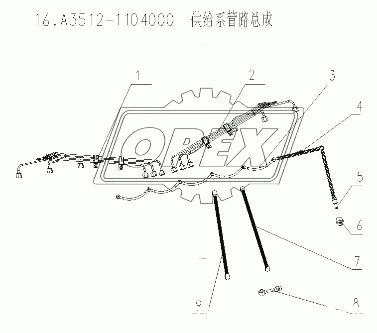 A3512-1104000 Топливопровод в сборе