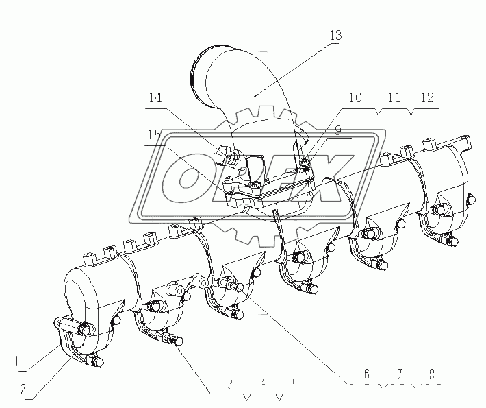 A3000-1008100, A3515-10085 Детали впускного коллектора