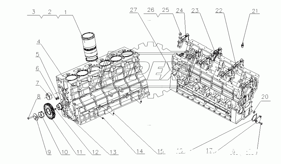 A3100-1002010 Часть блока цилиндров