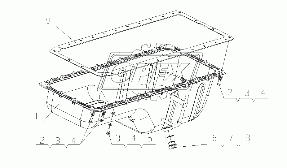 A3512-1009000 Масляный поддон в сборе