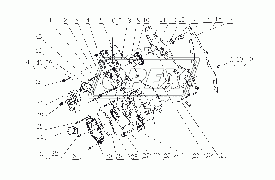 A3503-1002200 Части корпуса шестерни