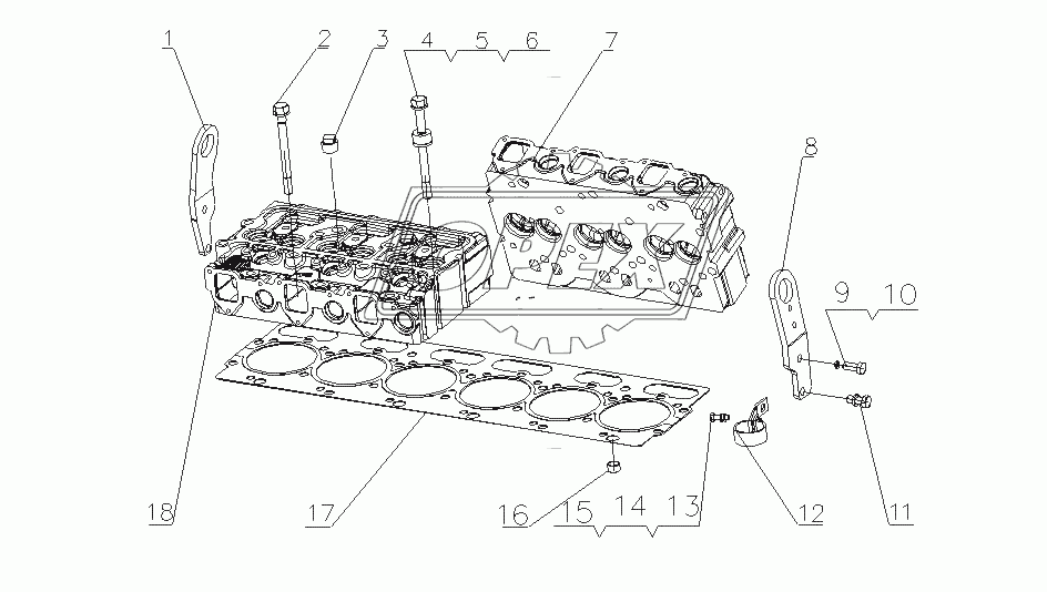 A3502-1003000 Головка цилиндров и крышка головки цилиндров в сборе